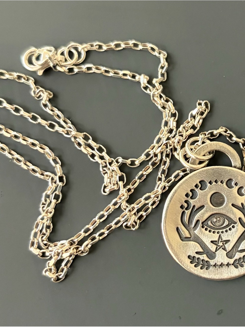 Sterling silver Mystic Eye Pendant Necklace - Women's Jewelry